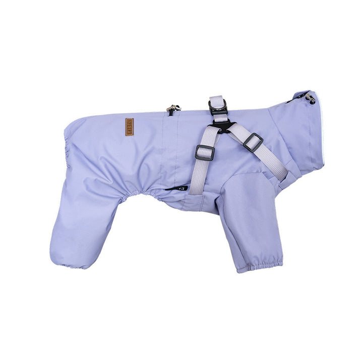 Stay Stylish in the Rain with Our Fashion Personality Dog Pet One-Piece Raincoat!