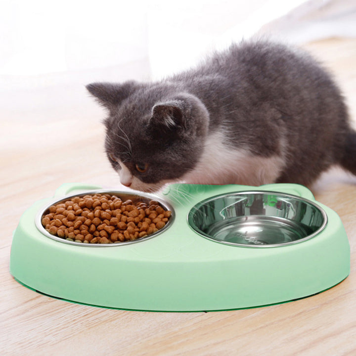 Pet Double Bowls For Indoor Cats And Dogs