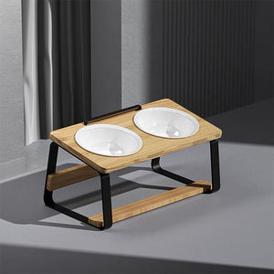 Elevate Your Cat's Dining Experience with Our Ceramic Double Bowl!