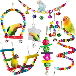 Elevate Your Parrot's Playtime with 7PCs Parrot Toys!