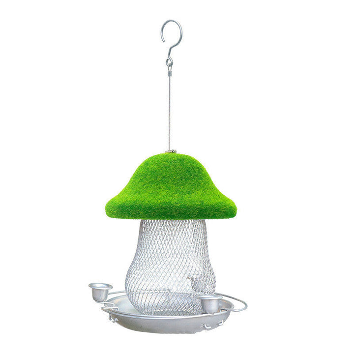 Bring Nature to Your Garden with the Courtyard Hanging Resin Mushroom Shape Feeder