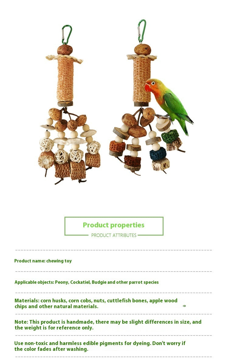 Peony Parrot Bite Toy Combination