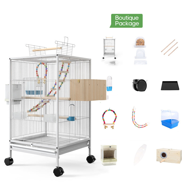 Parrot Bird Cage With Feeder