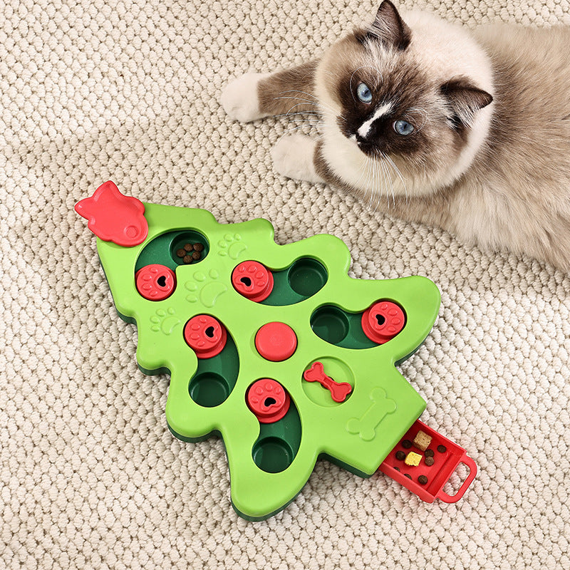 Interactive Dog Puzzle Toys Christmas Tree