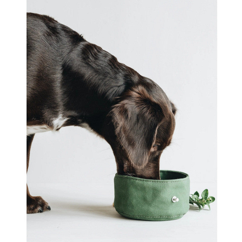 Folding Dog Bowl Canvas Dog Tableware