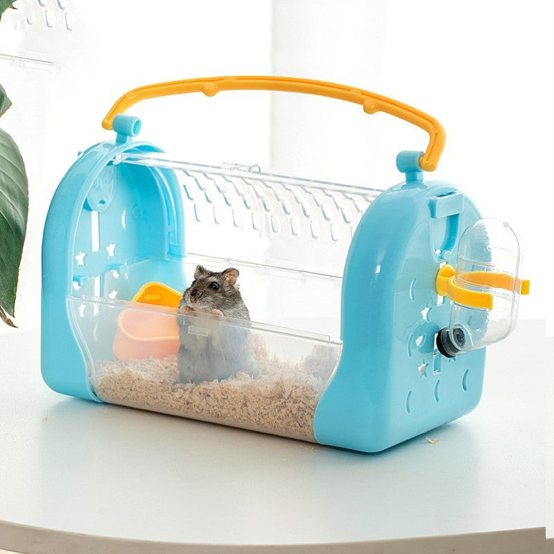 Hamster Portable Cage To Go Out Transparent Bag