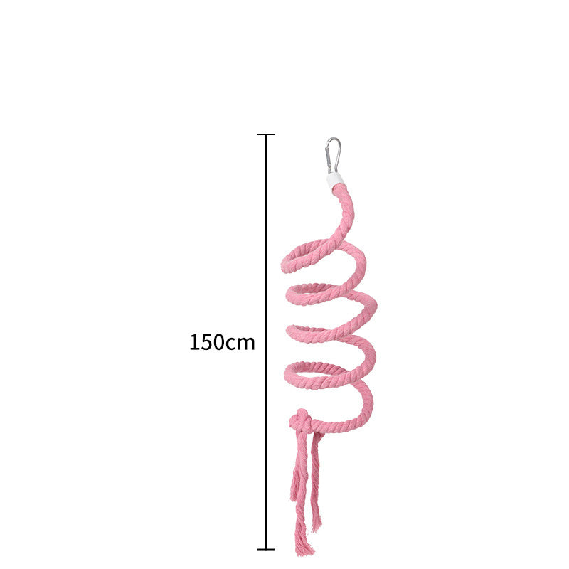 Gradient Colorful Bird Rope Perch Stand