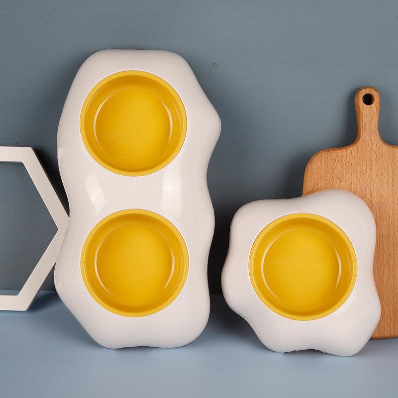 Egg-shaped Pet Bowl Drinking Bowl