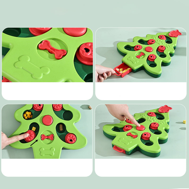 Interactive Dog Puzzle Toys Christmas Tree