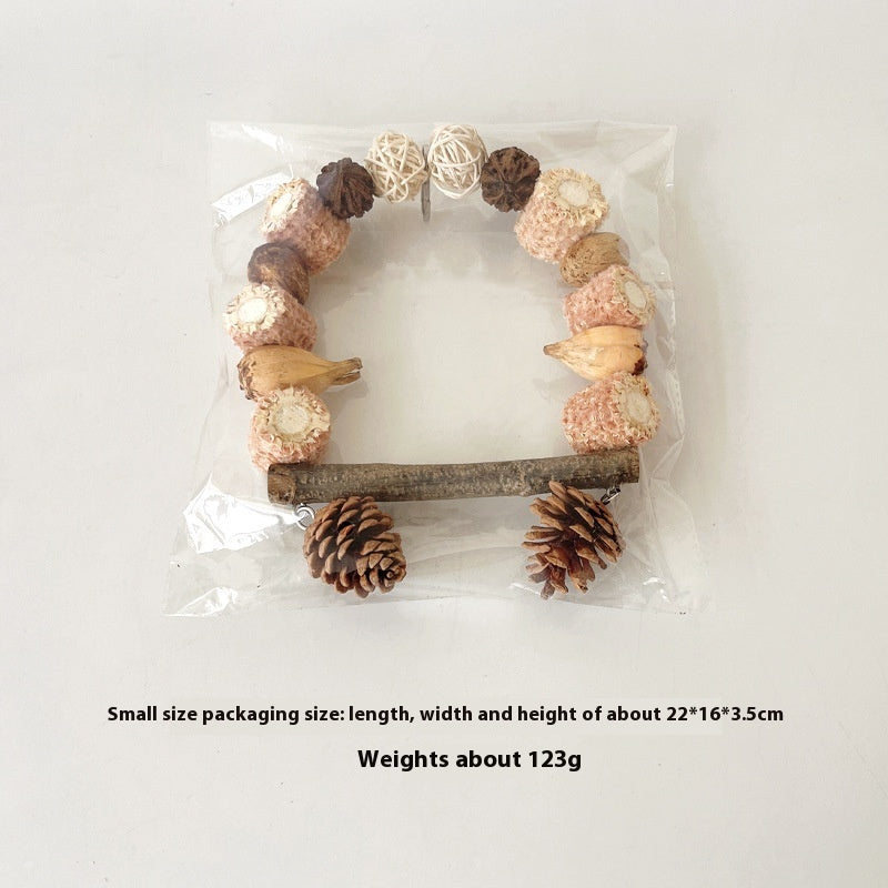 Wooden Parrot Swing Bird Stand Toys