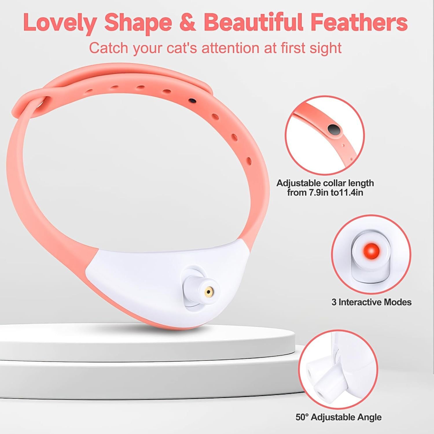 Wearable Automatic Cat Toys With LED Lights