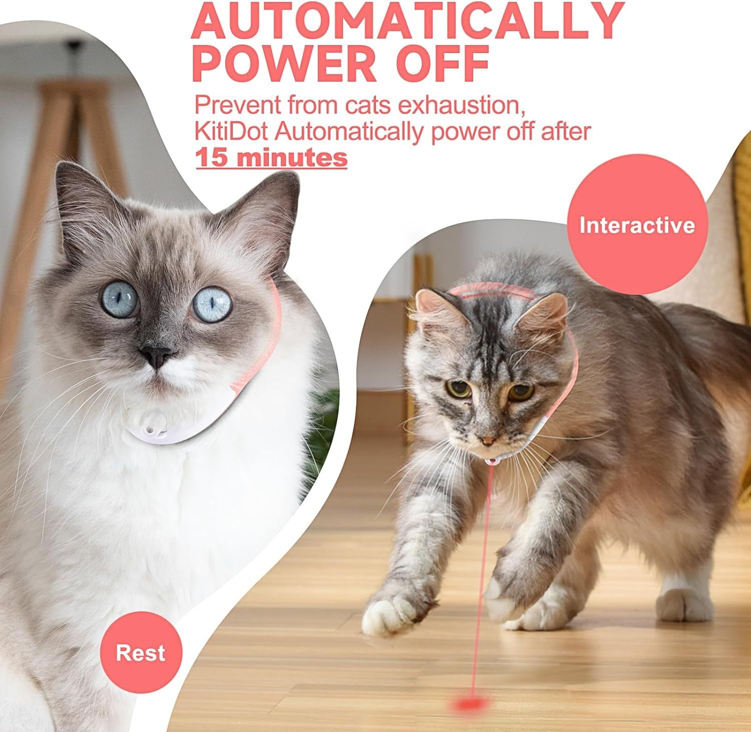 Wearable Automatic Cat Toys With LED Lights