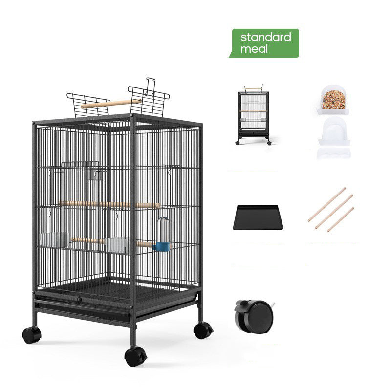 Parrot Bird Cage With Feeder