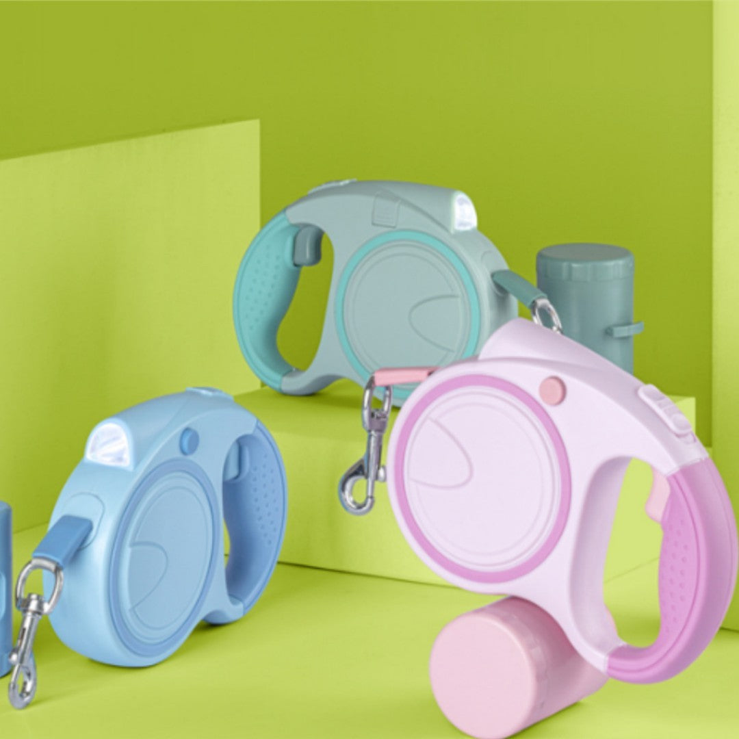 Pet Flashlight Automatic Retractable Leash