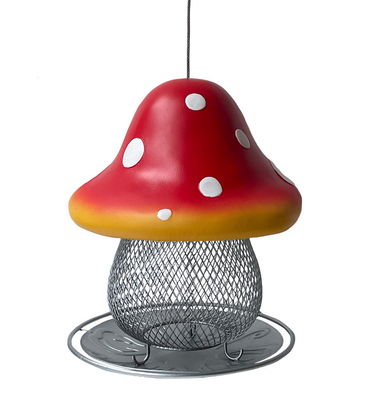Courtyard Hanging Resin Mushroom Shape Feeder