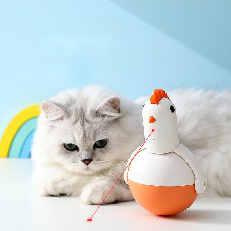 Electric Cat Toy Chicken Laser Sound Cat Toy