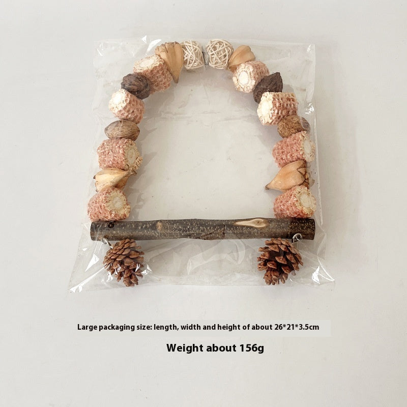 Wooden Parrot Swing Bird Stand Toys