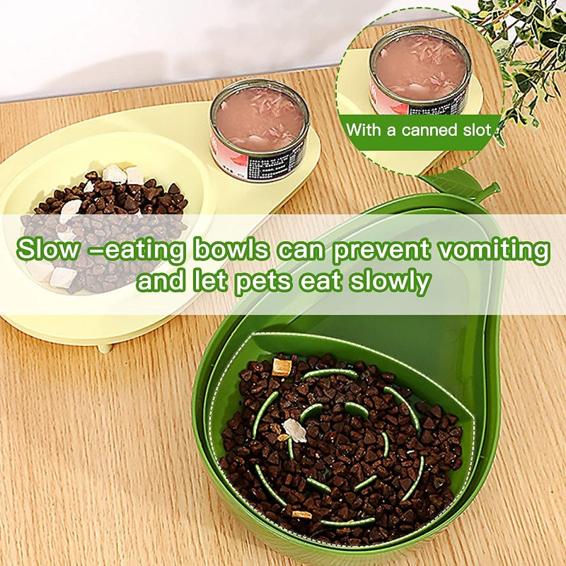Pet Feeder Avocado Shape Feeding Bowl