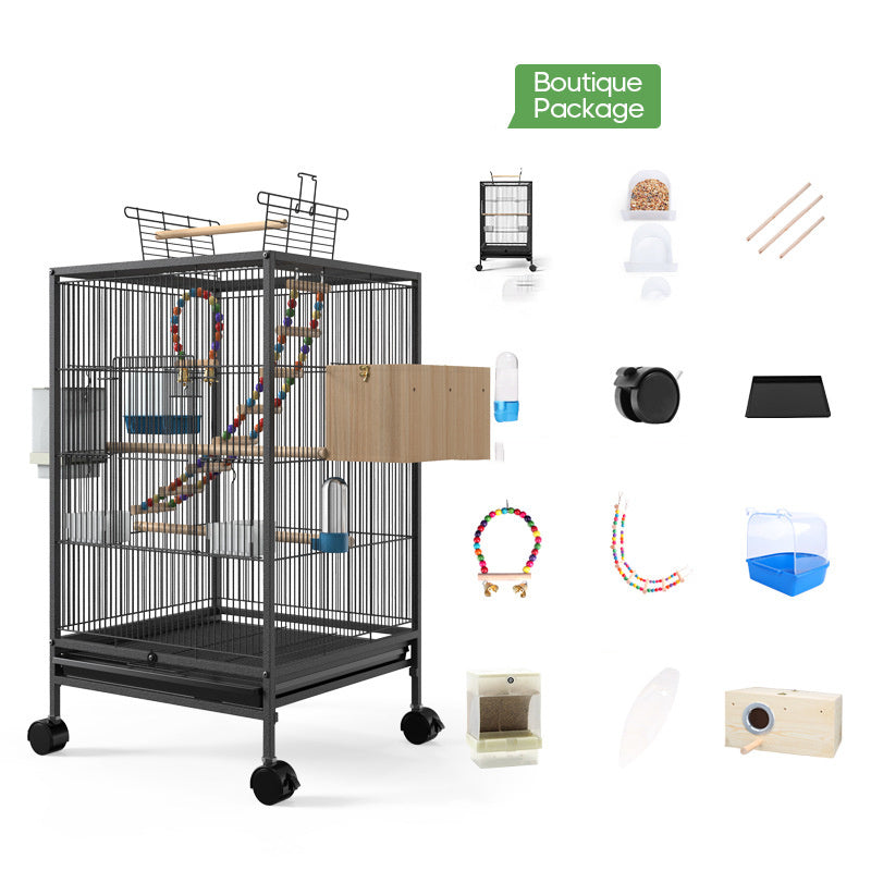 Parrot Bird Cage With Feeder