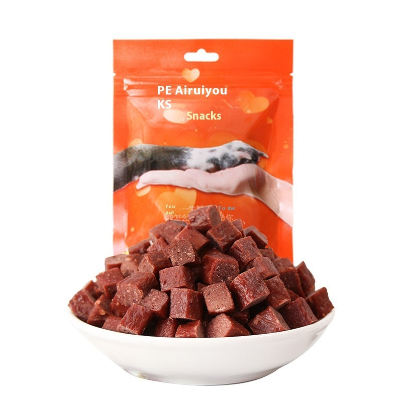 Dog Snacks Dried Beef Cubes Pet Snacks