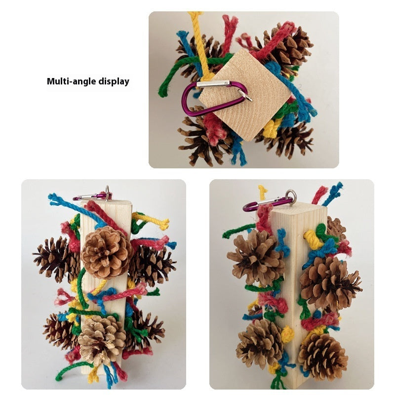 Solid Wood Parrot Toy Bird Stand