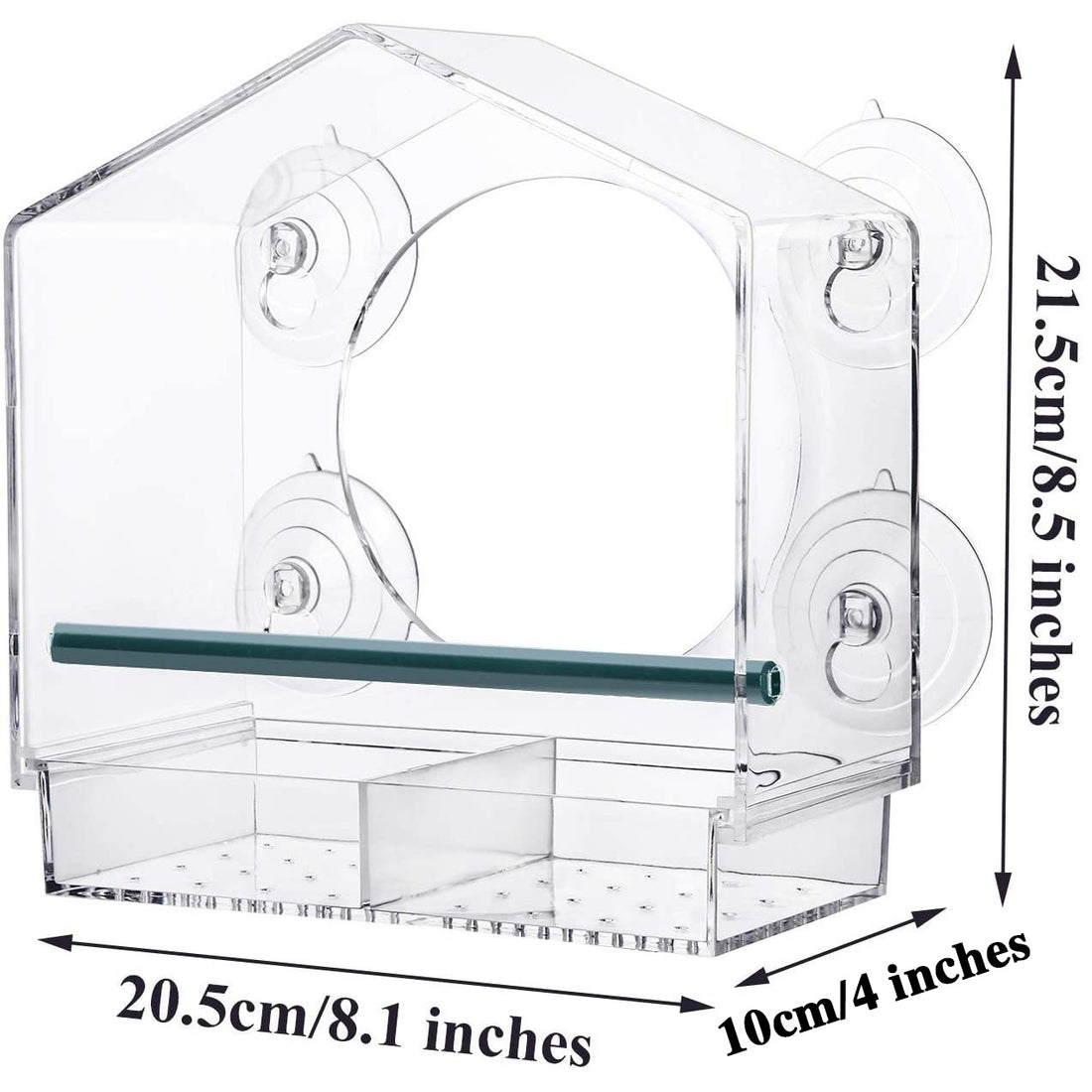 Hanging Transparent Acrylic Organic Bird Feeder