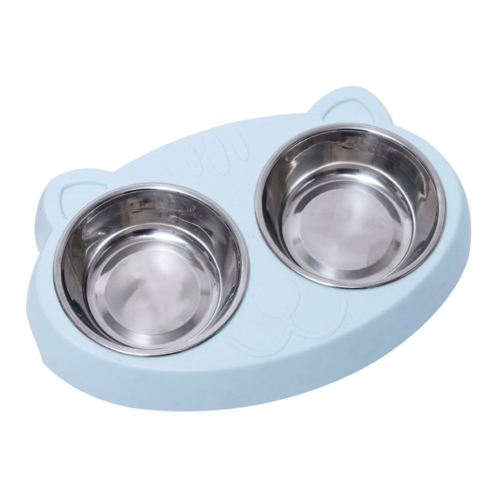 Pet Double Bowls For Indoor Cats And Dogs