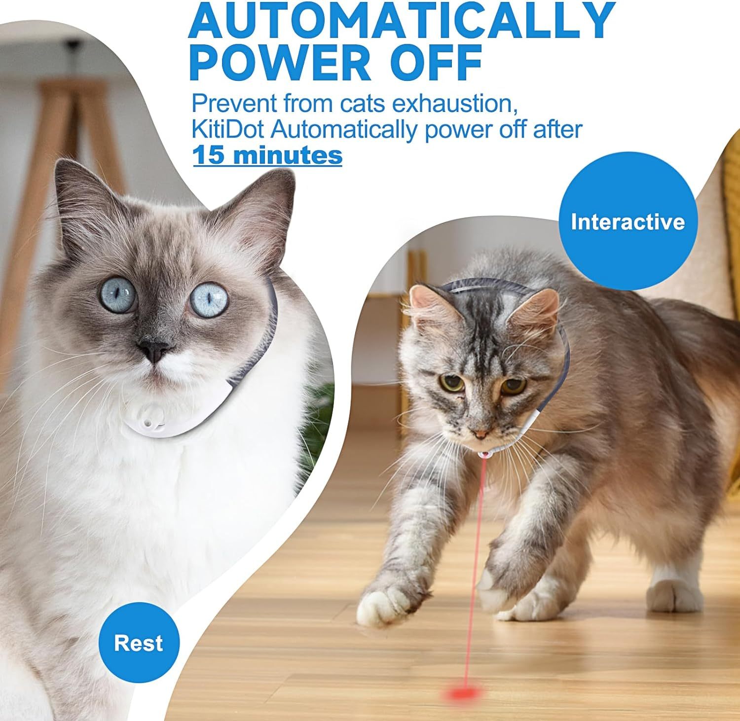 Wearable Automatic Cat Toys With LED Lights