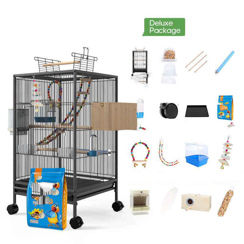 Parrot Bird Cage With Feeder