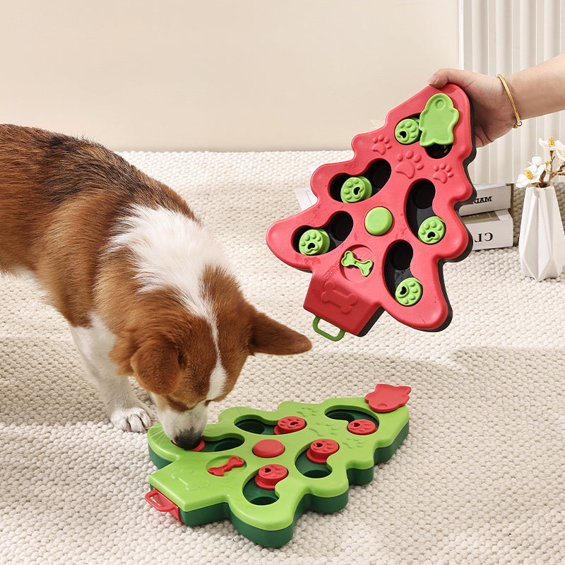 Interactive Dog Puzzle Toys Christmas Tree
