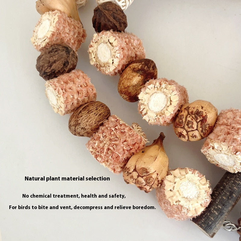 Wooden Parrot Swing Bird Stand Toys