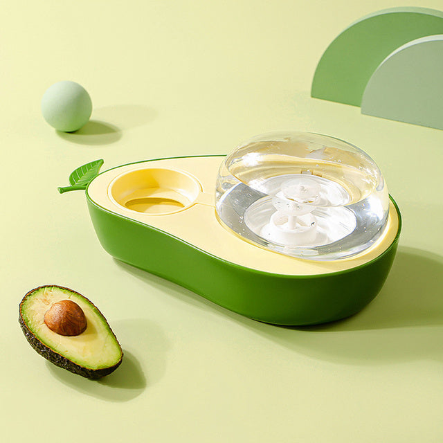 Pet Feeder Avocado Shape Feeding Bowl