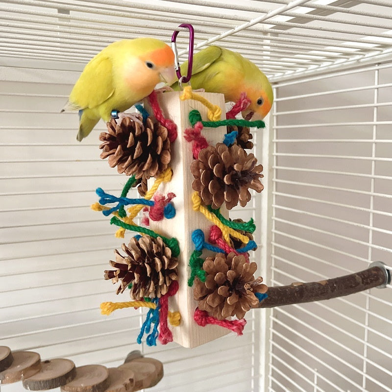 Solid Wood Parrot Toy Bird Stand
