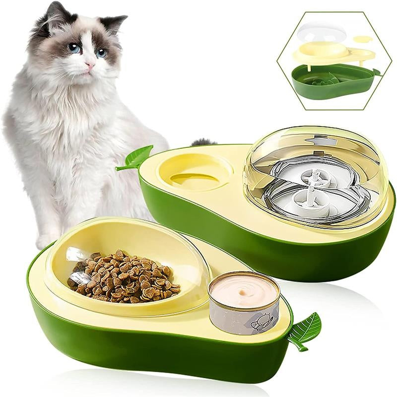 Pet Feeder Avocado Shape Feeding Bowl