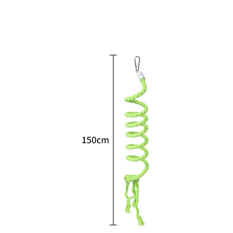 Gradient Colorful Bird Rope Perch Toy